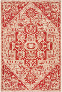 Safavieh Beach House Bhs138Q Red/Creme Area Rug