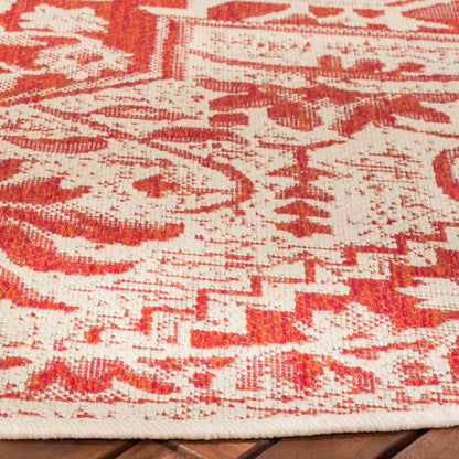 Safavieh Beach House Bhs138Q Red/Creme Area Rug