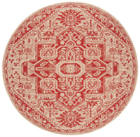 Safavieh Beach House Bhs138Q Red/Creme Area Rug