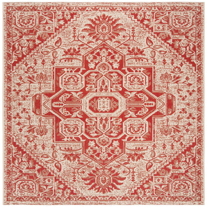 Safavieh Beach House Bhs138Q Red/Creme Area Rug