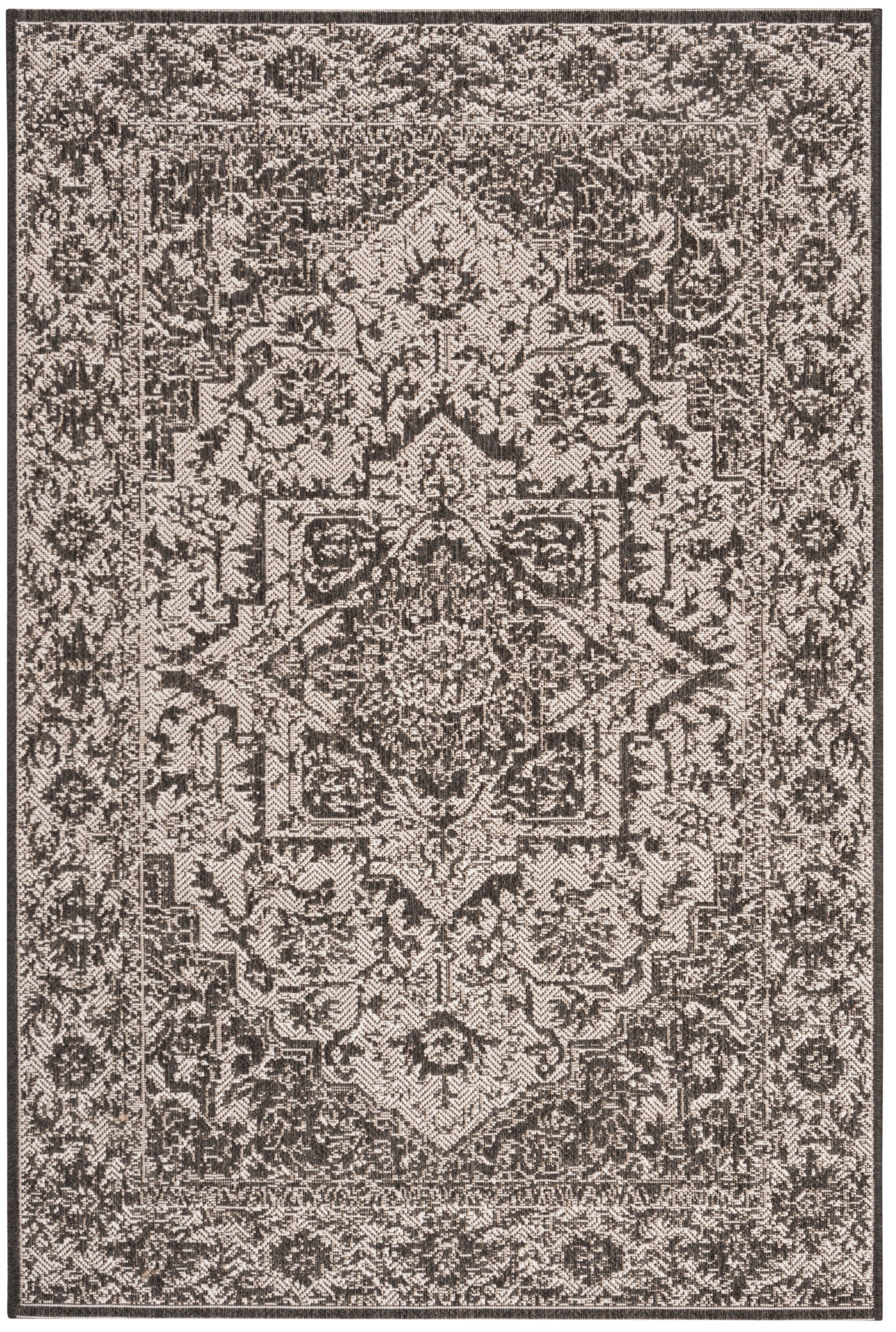 Safavieh Beach House Bhs139A Light Grey/Charcoal Area Rug