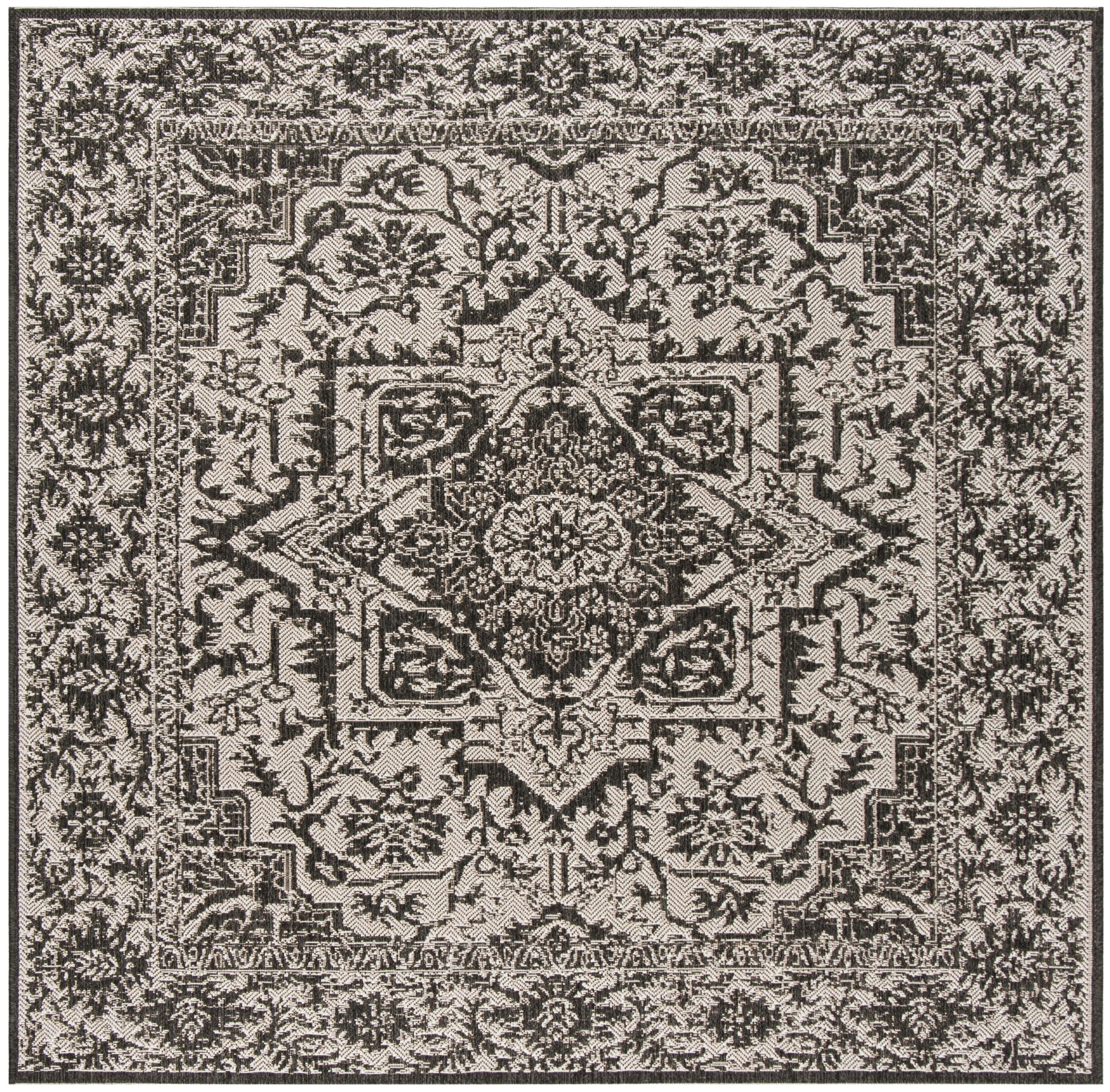 Safavieh Beach House Bhs139A Light Grey/Charcoal Area Rug