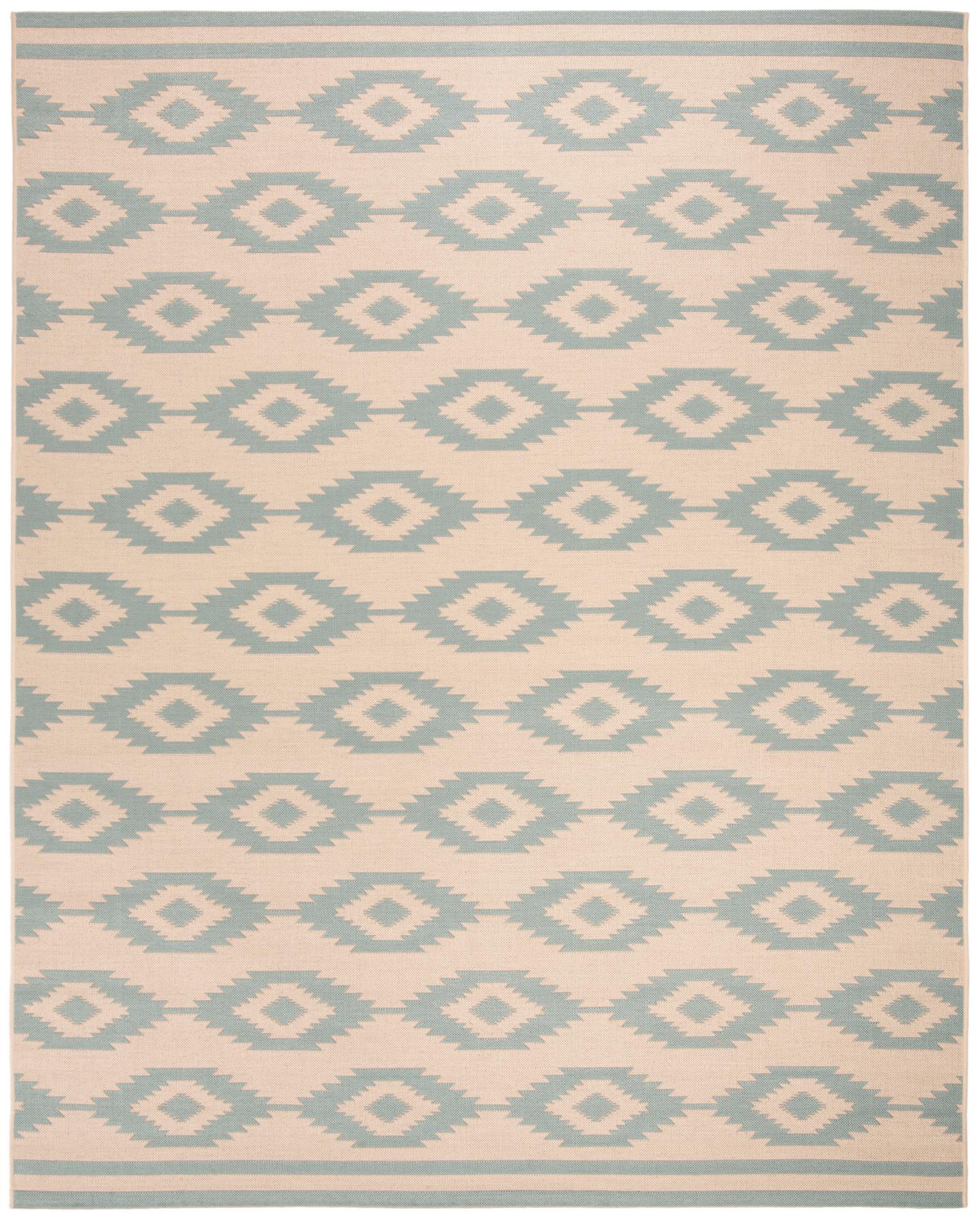 Safavieh Beach House Bhs171L Cream/Aqua Area Rug