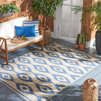 Safavieh Beach House Bhs171M Blue/Creme Area Rug