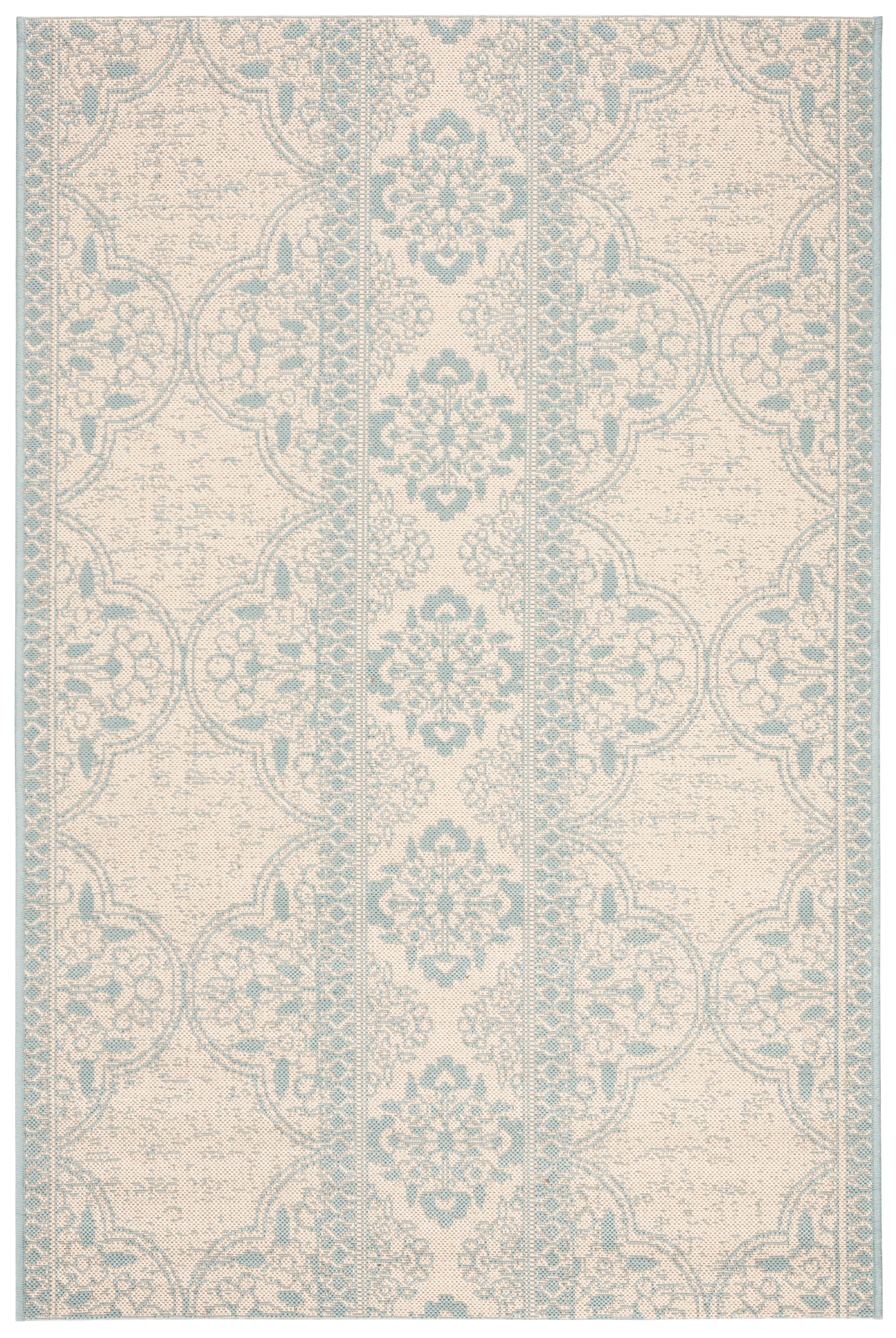 Safavieh Beach House Bhs174K Aqua/Cream Area Rug