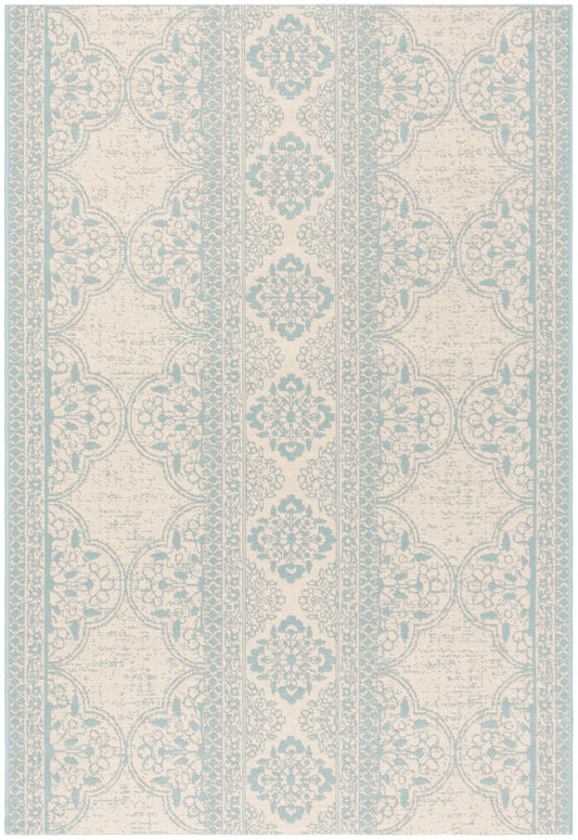 Safavieh Beach House Bhs174K Aqua/Cream Area Rug