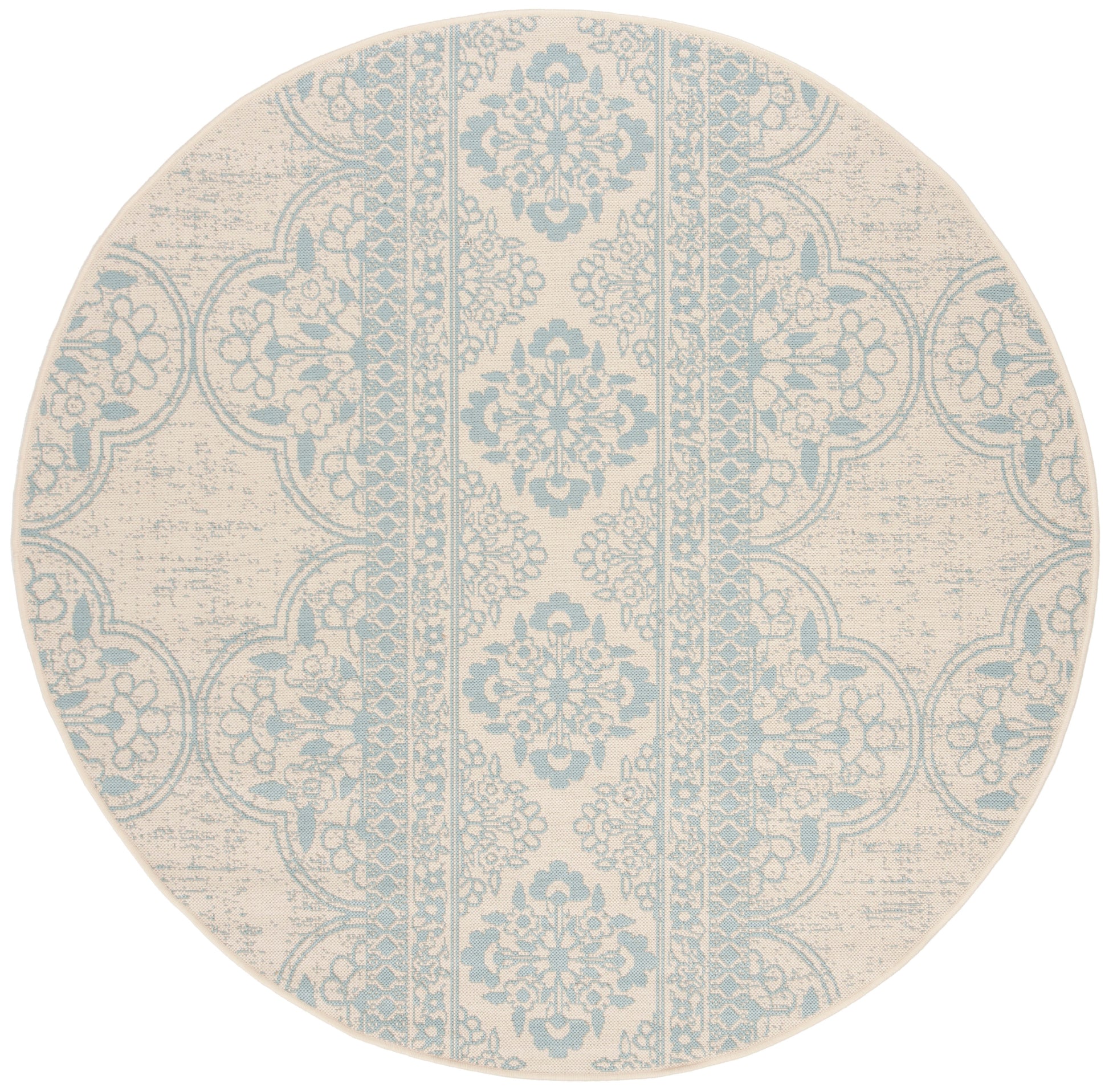 Safavieh Beach House Bhs174K Aqua/Cream Area Rug