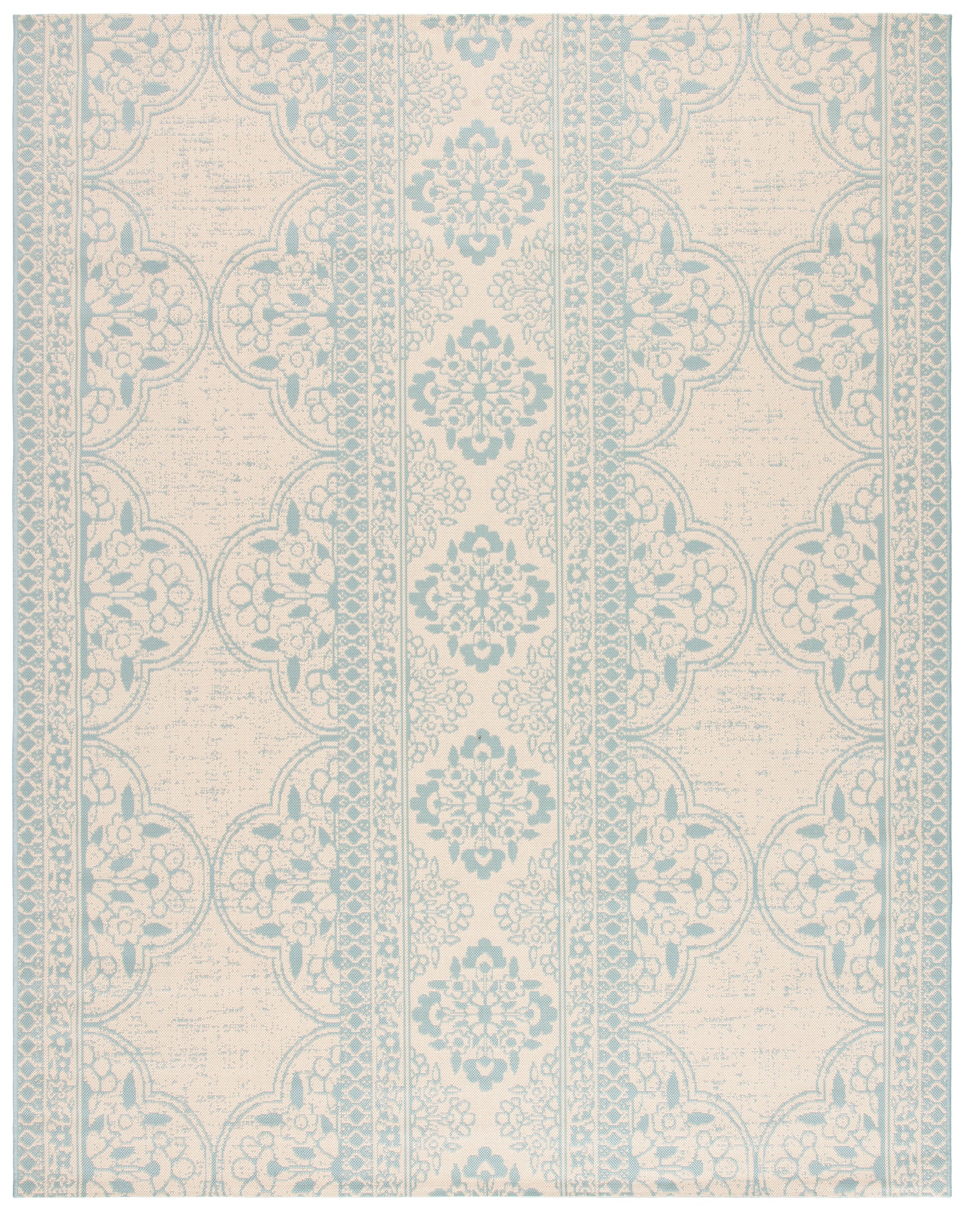 Safavieh Beach House Bhs174K Aqua/Cream Area Rug