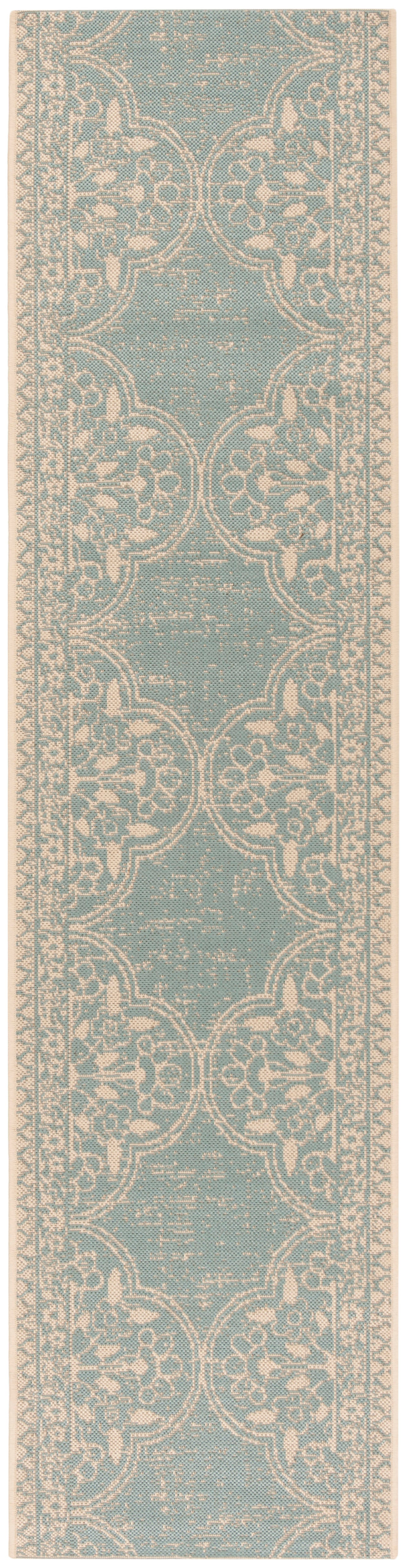 Safavieh Beach House Bhs174L Cream/Aqua Area Rug