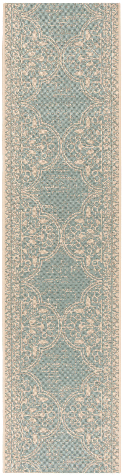 Safavieh Beach House Bhs174L Cream/Aqua Area Rug