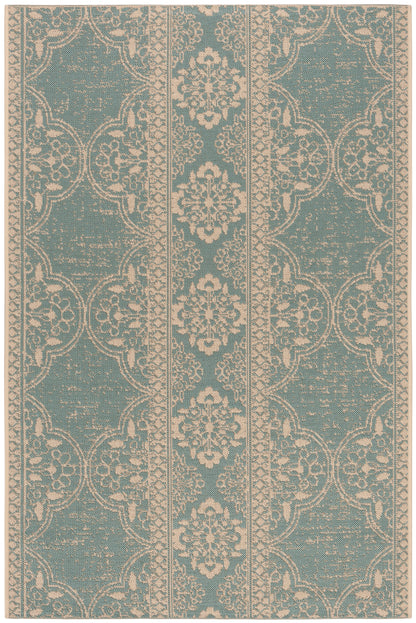 Safavieh Beach House Bhs174L Cream/Aqua Area Rug