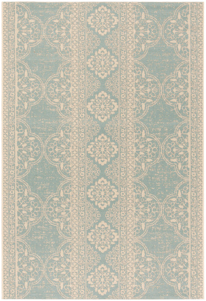 Safavieh Beach House Bhs174L Cream/Aqua Area Rug