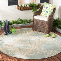 Safavieh Beach House Bhs174L Cream/Aqua Area Rug