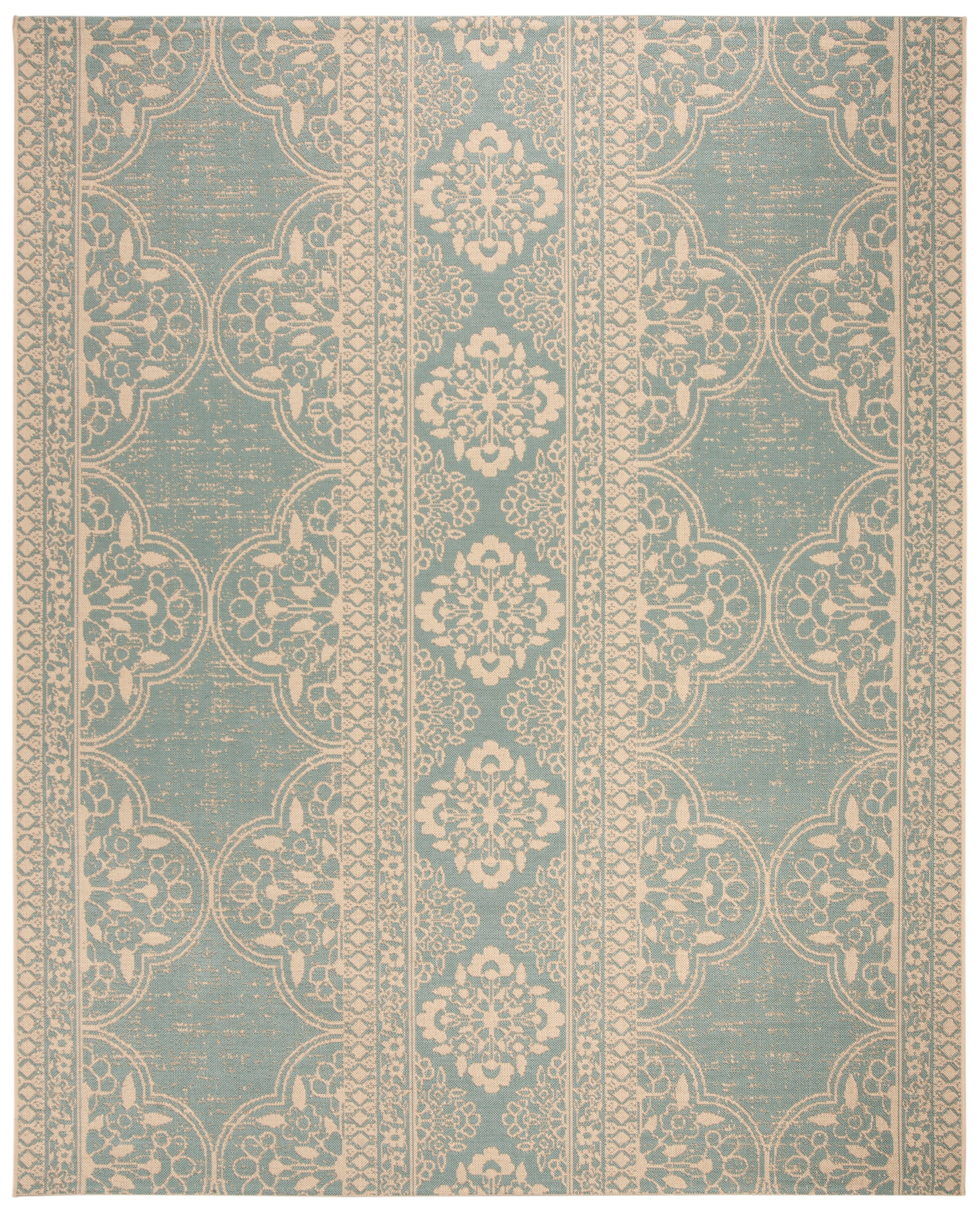 Safavieh Beach House Bhs174L Cream/Aqua Area Rug