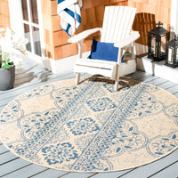 Safavieh Beach House Bhs174M Blue/Creme Area Rug