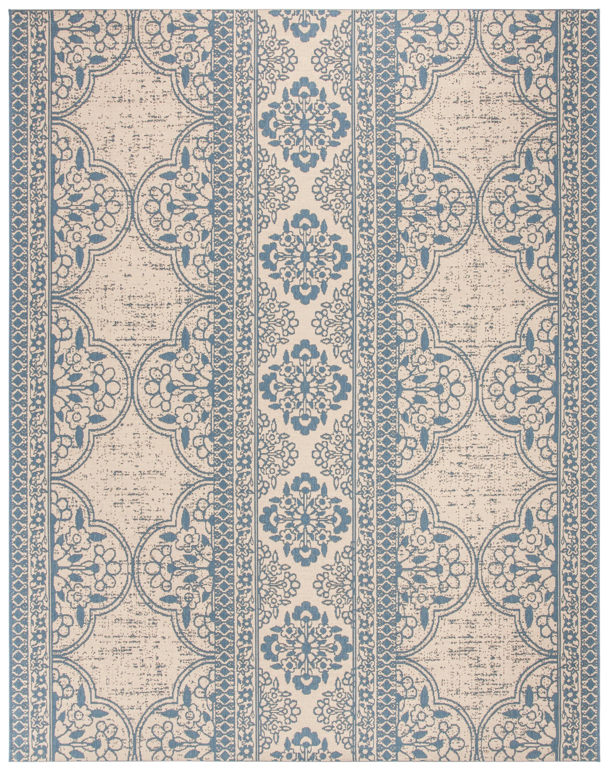 Safavieh Beach House Bhs174M Blue/Creme Area Rug