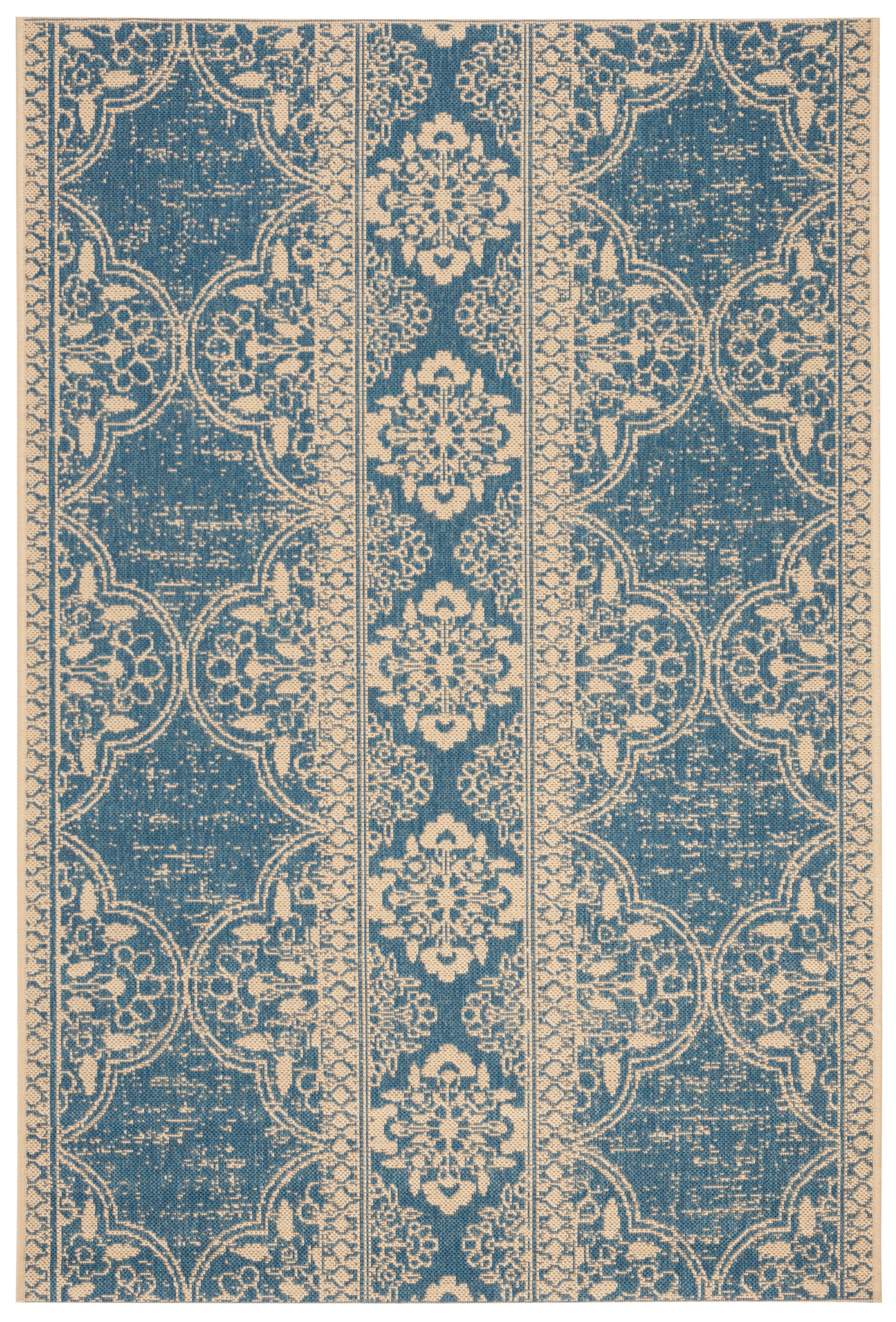 Safavieh Beach House Bhs174N Cream/Blue Area Rug