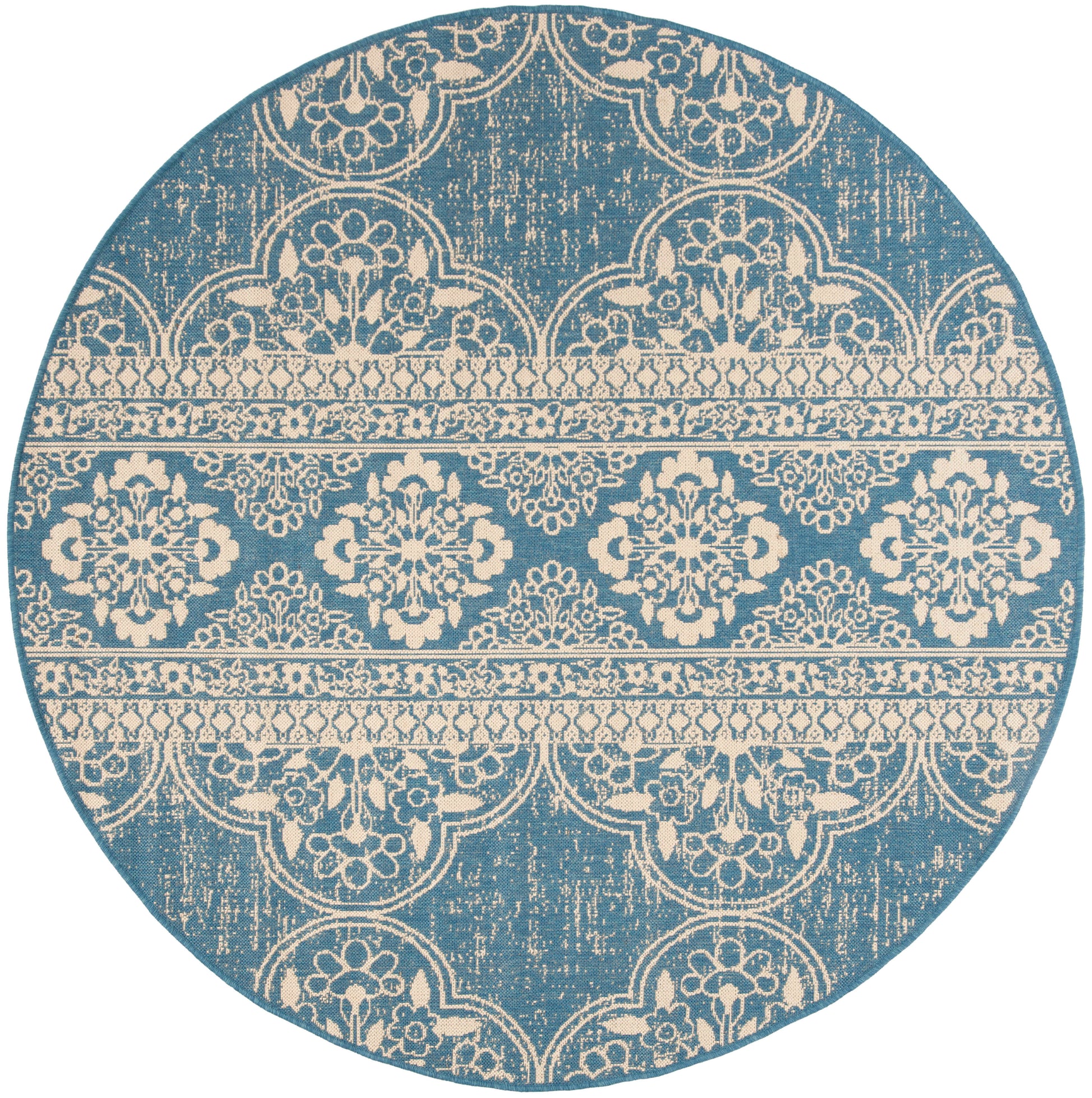 Safavieh Beach House Bhs174N Cream/Blue Area Rug