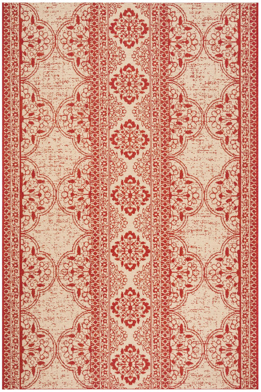 Safavieh Beach House Bhs174Q Red/Creme Area Rug