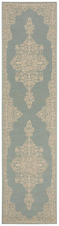 Safavieh Beach House Bhs180L Cream/Aqua Area Rug