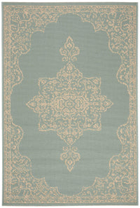 Safavieh Beach House Bhs180L Cream/Aqua Area Rug