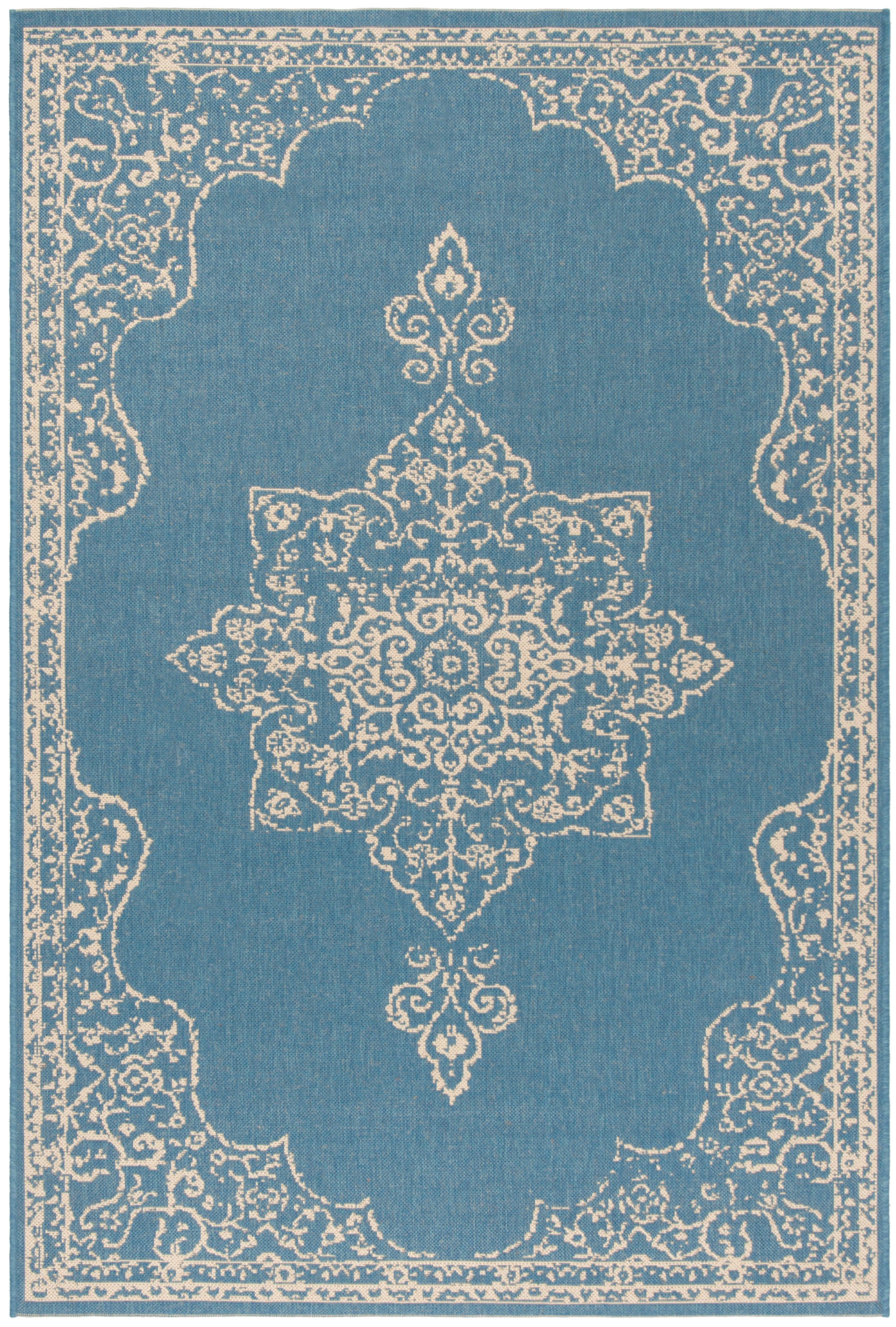 Safavieh Beach House Bhs180N Cream/Blue Area Rug