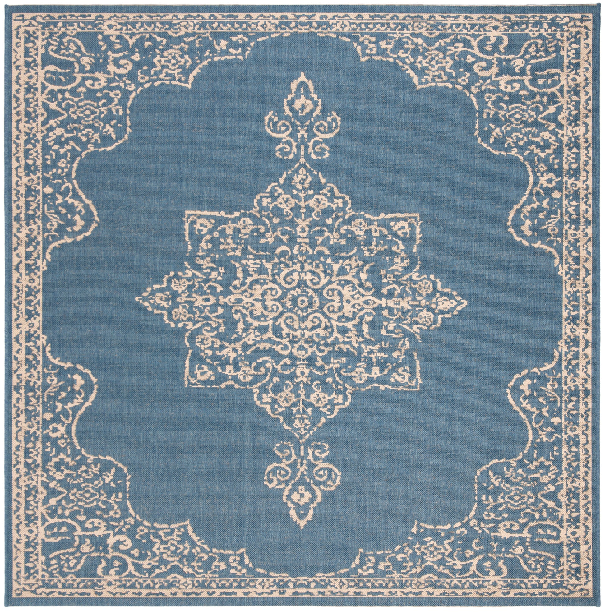 Safavieh Beach House Bhs180N Cream/Blue Area Rug