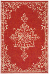 Safavieh Beach House Bhs180Q Red/Creme Area Rug