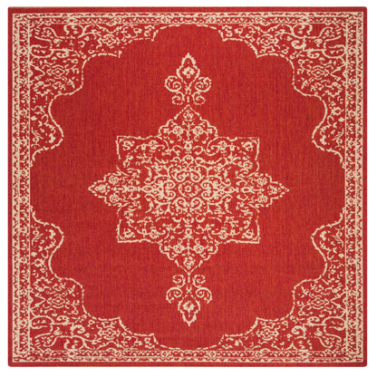 Safavieh Beach House Bhs180Q Red/Creme Area Rug