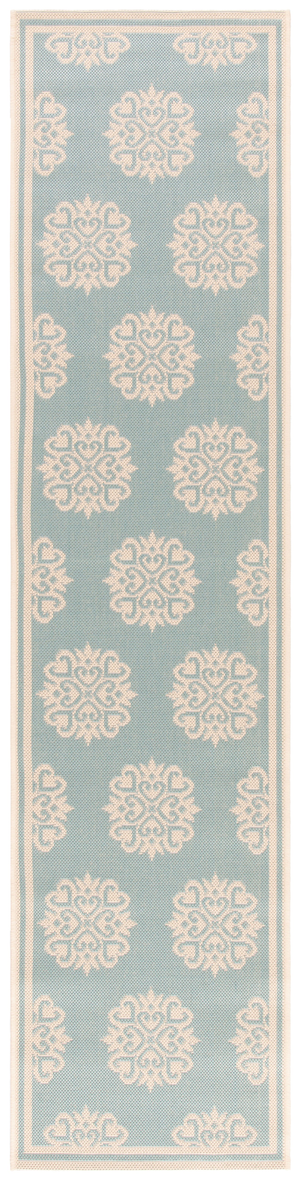 Safavieh Beach House Bhs181K Aqua/Cream Area Rug