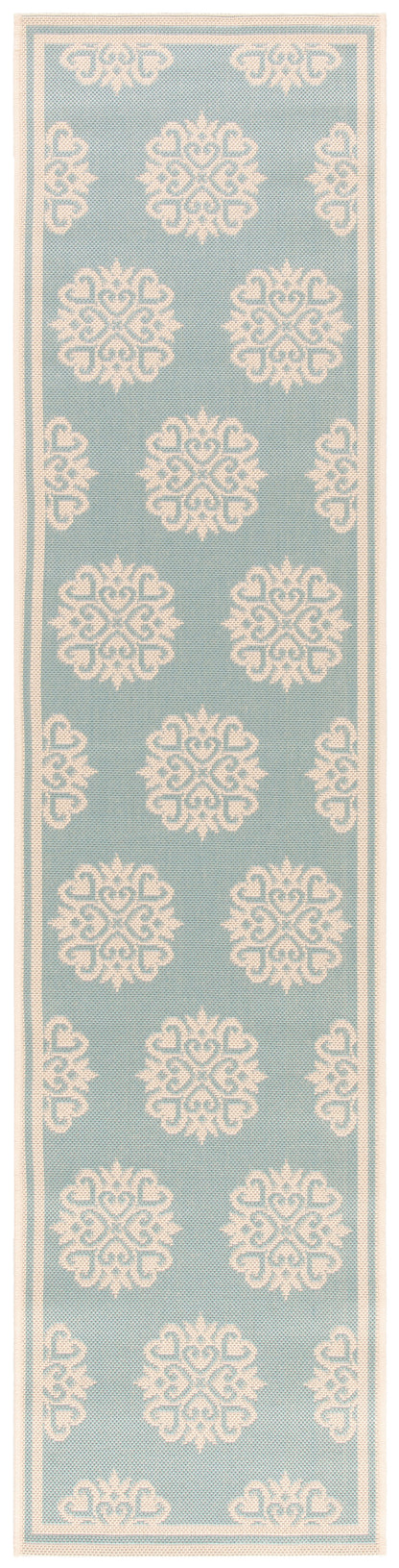 Safavieh Beach House Bhs181K Aqua/Cream Area Rug