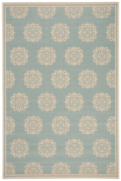 Safavieh Beach House Bhs181K Aqua/Cream Area Rug