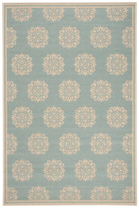 Safavieh Beach House Bhs181K Aqua/Cream Area Rug