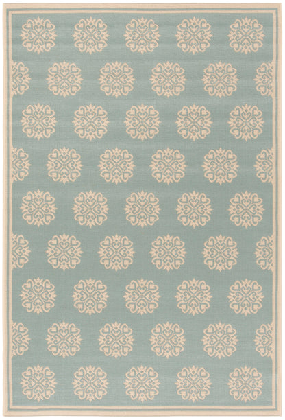 Safavieh Beach House Bhs181K Aqua/Cream Area Rug