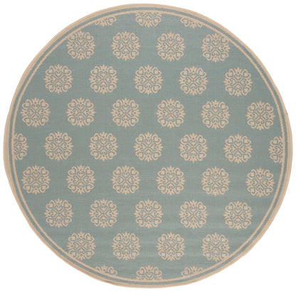 Safavieh Beach House Bhs181K Aqua/Cream Area Rug