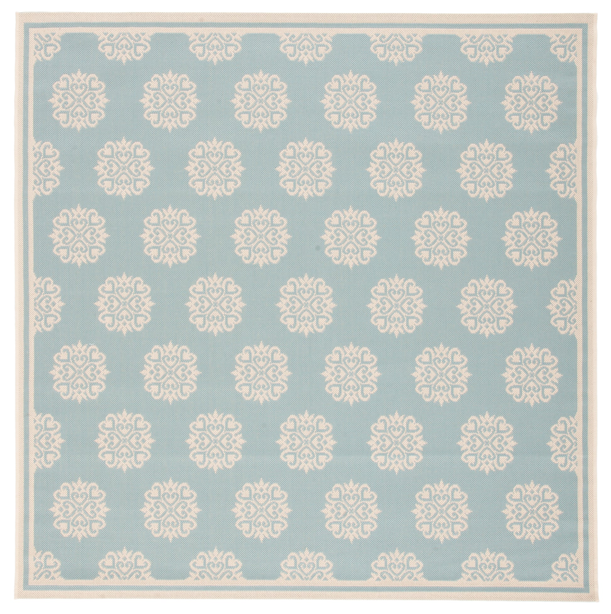 Safavieh Beach House Bhs181K Aqua/Cream Area Rug