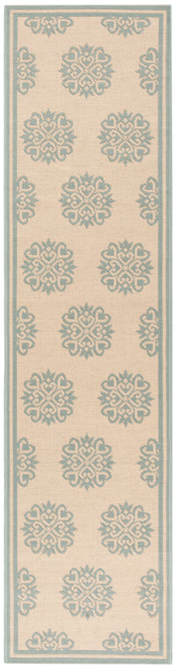 Safavieh Beach House Bhs181L Cream/Aqua Area Rug