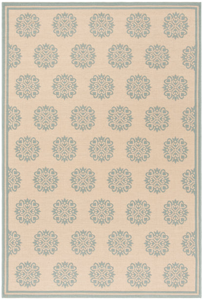 Safavieh Beach House Bhs181L Cream/Aqua Area Rug