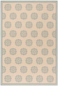 Safavieh Beach House Bhs181L Cream/Aqua Area Rug