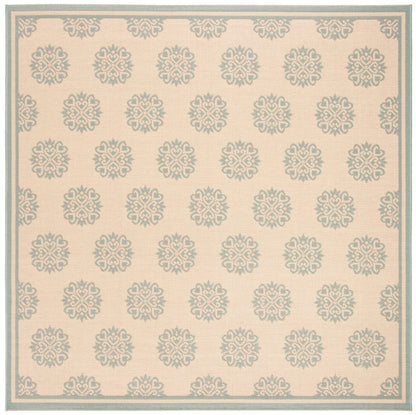 Safavieh Beach House Bhs181L Cream/Aqua Area Rug