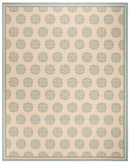 Safavieh Beach House Bhs181L Cream/Aqua Area Rug