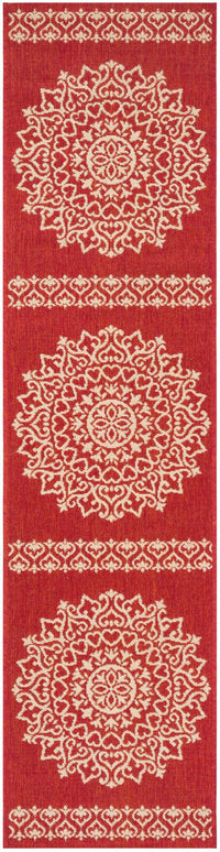 Safavieh Beach House Bhs183Q Red/Creme Area Rug