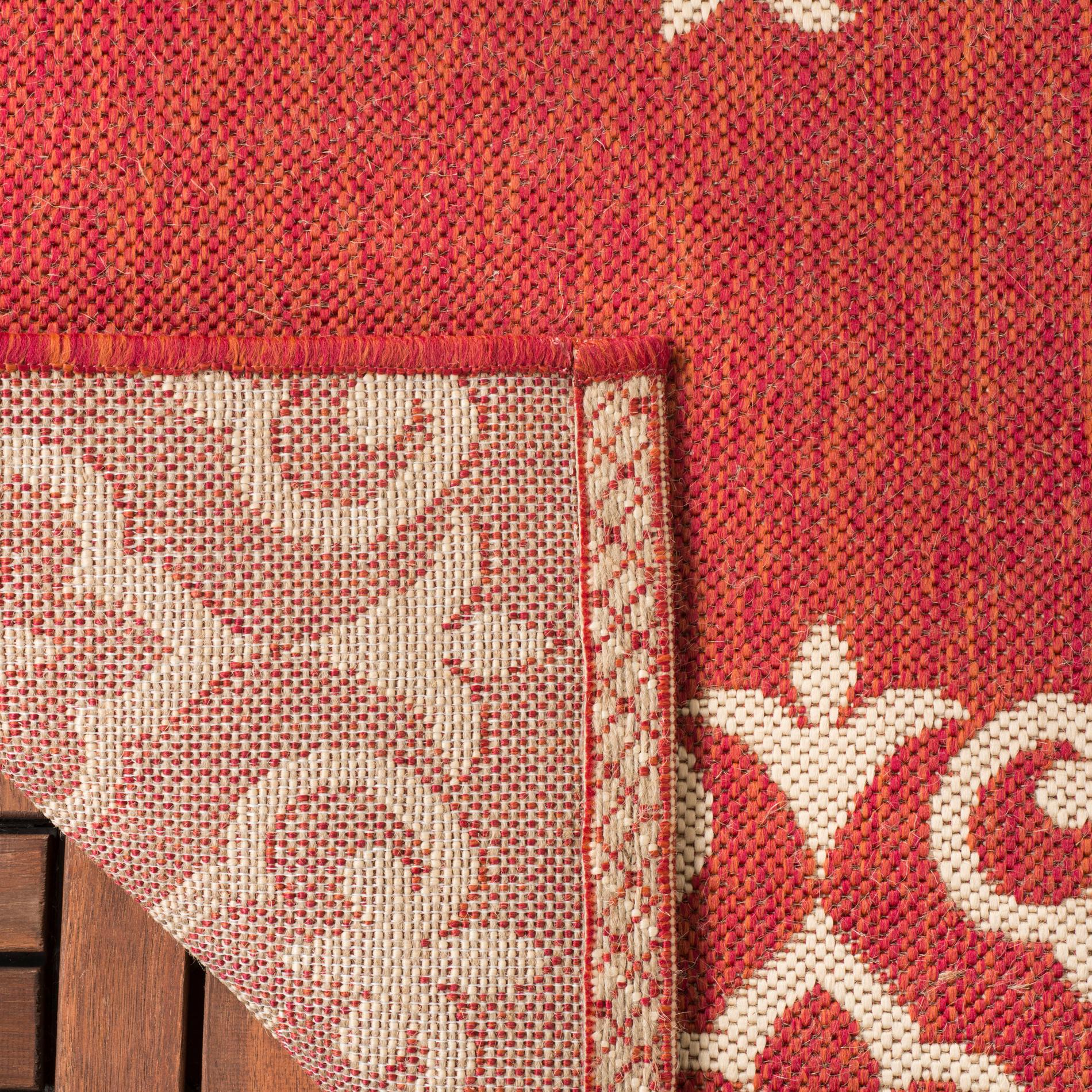 Safavieh Beach House Bhs183Q Red/Creme Area Rug