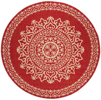 Safavieh Beach House Bhs183Q Red/Creme Area Rug