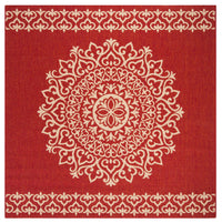 Safavieh Beach House Bhs183Q Red/Creme Area Rug