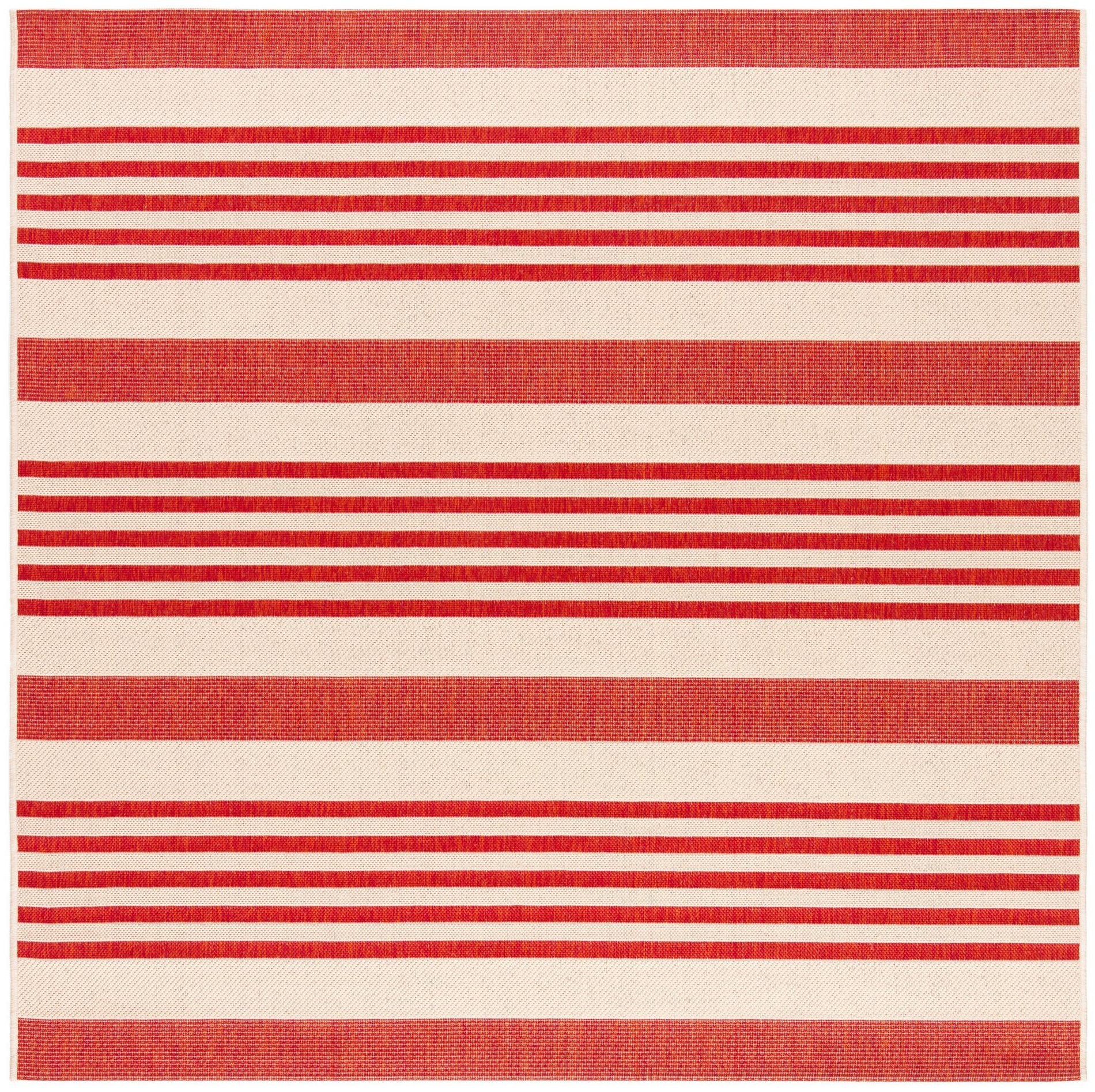 Safavieh Beach House Bhs222Q Beige/Red Area Rug