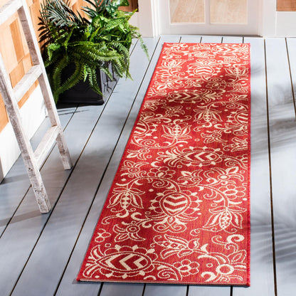 Safavieh Beach House Bhs246Q Red/Beige Area Rug