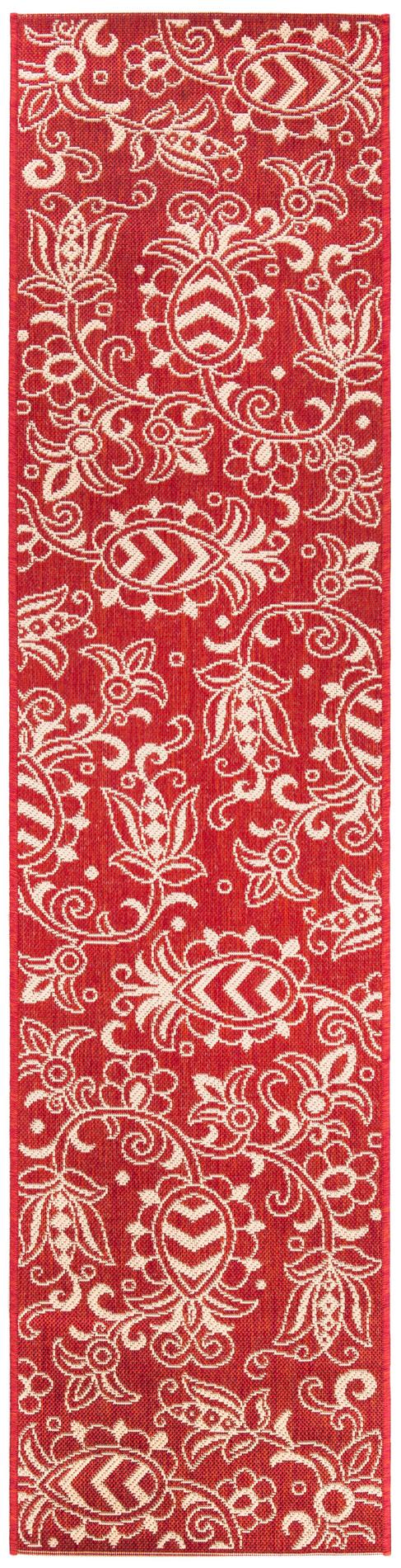 Safavieh Beach House Bhs246Q Red/Beige Area Rug