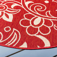 Safavieh Beach House Bhs246Q Red/Beige Area Rug