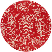 Safavieh Beach House Bhs246Q Red/Beige Area Rug